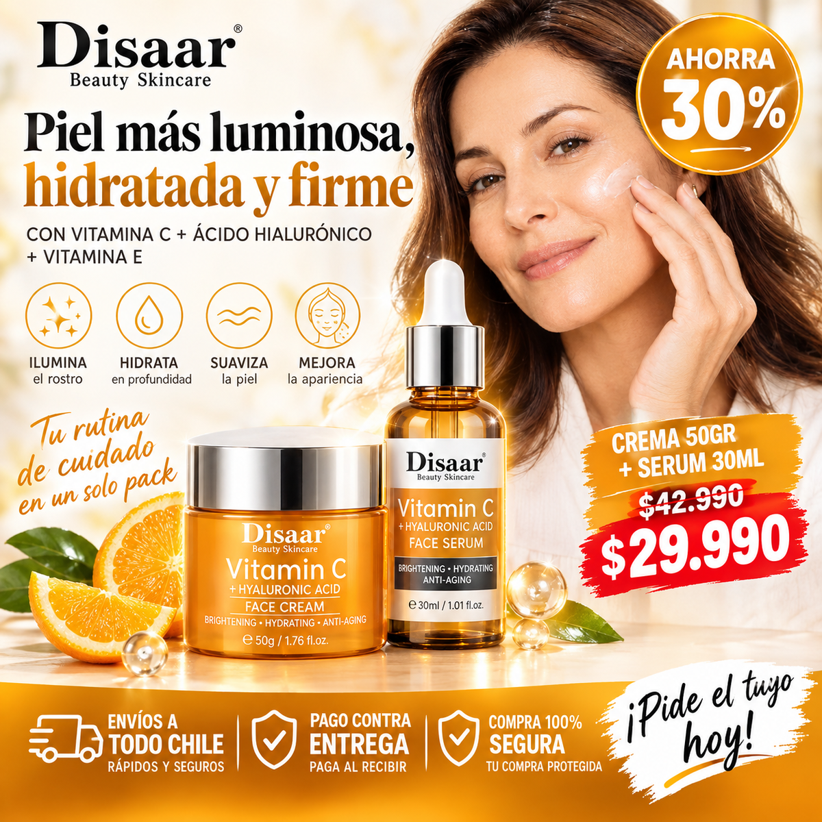 CREMA DE VITAMINA C PARA LA PIEL | ACLARA LA PIEL Y UNIFICA